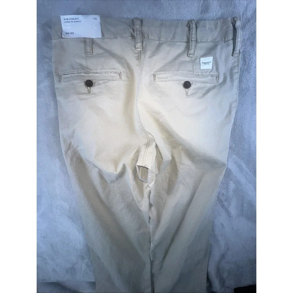 American Eagle‎ Men's 28x32 Flex Slim Lived In Khakis Tan New With Tags NWT
